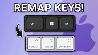 How to Remap Windows Keyboard Modifier Keys in MacOS! Easy Tutorial