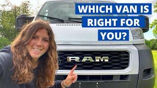 Which Van Is Right For YOU? | Van Life | Solo Female Traveler | Ram ProMaster