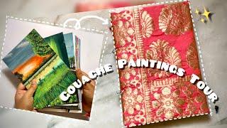 Gouache Paintings book tour 🩵| DIY book at home | ARTabulous