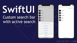 SwiftUI - Custom Search Bar With Active Searching - Xcode 11