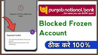 PhonePe Payment Failed PNB Bank Your Bank Has Blocked Or Frozen Your Account Fixed 100%