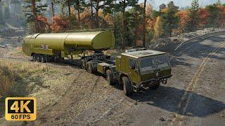 Oversized fuel trailer delivery - Tatra Force t815-7  - SnowRunner 4k (No Commentary)