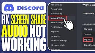 How To Fix Screen Share Audio Not Working On Discord (2024)