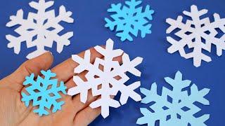 DIY How to make Paper Snowflake easy tutorial / Christmas craft