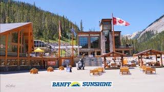 High in Mountains - Banff SUNSHINE VILLAGE Gondola and Sunshine Meadows in Banff National Park 4K