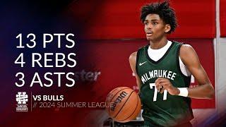 AJ Johnson 13 pts 4 rebs 3 asts vs Bulls 2024 Summer League