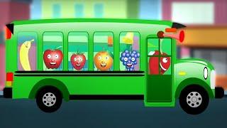 Wheels On The Bus Go Round And Round, Street Vehicles for  Kids by Mr Fruit