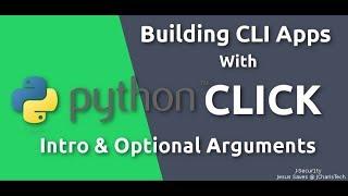 Python Click Tutorials-  Intro and Options (Build A Command Line Application with Click)