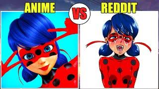 Anime VS Reddit "The rock reaction meme LadyBug" Part #13