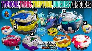 COMPLETE ALL TYPHONE TYROS TREPTUNE + UNICREST QR CODES BEYBLADE BURST APP | TOTAL BURST