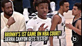 Bronny James FIRST Game On NBA Court w/ Dwayne Wade Watching! Sierra Canyon TESTED!?