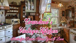 Grandma’s Vintage Kitchen Tour: Cozy, Nostalgic Decor Ideas You’ll Love”️ KITCHEN | Home Decor