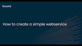 How to build a simple WebService