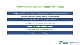 CRM Provider Compliance