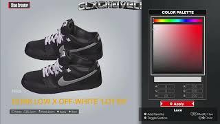 NBA 2K24 Shoe Creator Nike Dunk Low Off-White “Lot 50” | RIP VIRGIL 