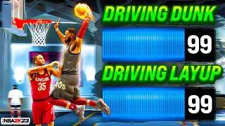 I made the GREATEST FINISHING BUILD POSSIBLE  NBA 2k23 (99 DRIVING DUNK + 99 LAYUP)