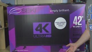 Seiki 42" 4K 60Hz UHD TV (SE42UM) Unboxing and Use With Nvidia SHIELD TV