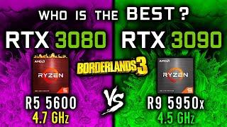 Ryzen 5 5600 OC with RTX 3080 vs Ryzen 9 5950x with RTX 3090 - Borderlands 3 | 1080p