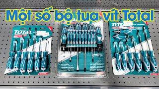 Một số bộ tua vít Total gồm 6 chi tiết, 8 chi tiết, 18 chi tiết cho anh em thợ nhe