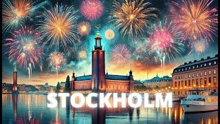 Spectacular New Year's Eve Fireworks, Lights Up the Skies Over Stockholm.