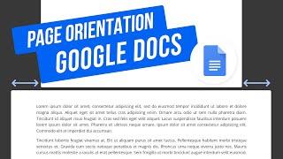 Google Docs Landscape and Portrait Page Orientation in single Doc