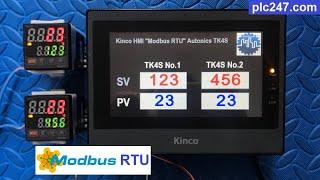 HMI Kinco "Modbus RTU" Autonics TK4S Tutorial