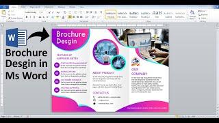 Printable Creative Brochure Design Using Microsoft Office Word (Brochure, Leaflet, Flyer Design)