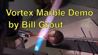 Making a Vortex Marble with Borosilicate Glass 1.60" hand blown by Bill Grout