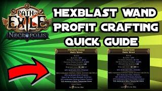 How to craft Hexblast wands for miner builds - Easy divines | Poe 3.24 Necropolis League
