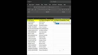 How to Convert Text to Capitalized Text and Vice Versa #shorts #msexcel #excelhack #short