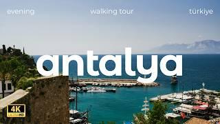  Antalya, Türkiye 4K Sunset Walk | Relaxing City Sounds