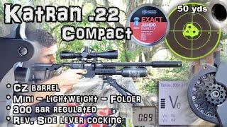 Katran Compact .22 Air Rifle (Review) + 50 & 100 Yard Accuracy TEST - AirMaks Regulated PCP Airgun