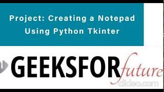 Creating a Notepad Using Python Tkinter