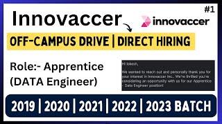 Innovaccer Off-Campus Drive 2023 | 2022 | 2021 | 2020 | 2019 BATCH | Role | How to Apply? | PART-1