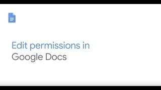 Edit permissions in Google Docs