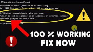 FIX 'wmic' is not recognized as an internal or external command, operable program or batch file