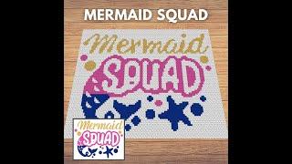 Mermaid Squad C2C & Tapestry Crochet Pattern & Chart | Magic Yarn Pixels