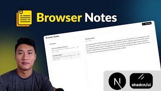 Next.js Notes App Tutorial for Beginners: Shadcn UI + Local Storage