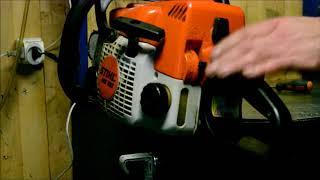 Как завести бензопилу stihl 180