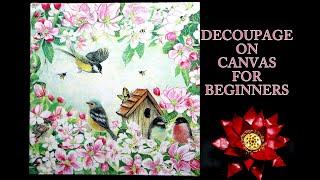 DECOUPAGE ON CANVAS FOR BEGINNERS