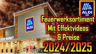 Feuerwerksortiment von Aldi Süd 2024/2025 | Mit Effektvideos & Preisen