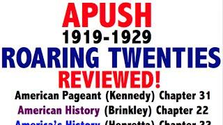 American Pageant Chapter 30 APUSH Review (APUSH Period 7 1920s)