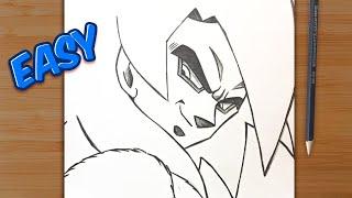 HOW TO DRAW GOKU SSJ 4  Step by Step Easy with Pencil - Dragon Ball GT