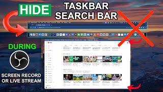 Hide Taskbar and Address Bar During OBS Screen Recording on a PC or Mac