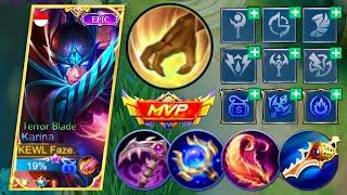 NEW BUILD FOR KARINA(INSANE DAMAGE) - KARINA BEST BUILD AND EMBLEM 2022 - MLBB