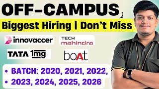 Finally Innovaccer Hiring Announced | TATA 1mg, TechM Biggest Hiring | 2026, 2025, 2024, 2023-2020