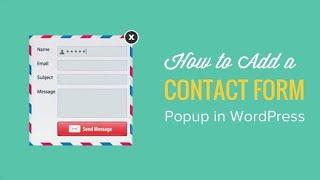 How To Add Contact Popup Form In Wordpress || With Contact Form 7 || Elementor Plugin