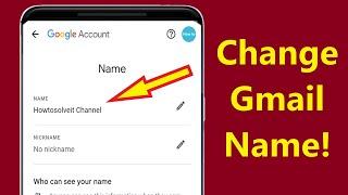 How to Change Gmail Username in Android Mobile Phone!! - Howtosolveit