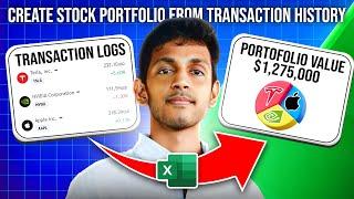 Stock Trading Transaction Logs into a Dynamic Portfolio & Dashboard | Microsoft Excel