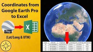Extract coordinates from Google Earth Pro to Excel